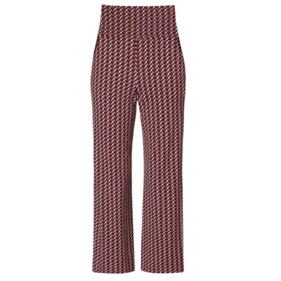 CAbi Red and Blue Kelly Geometric Print Wide Leg Jersey Knit Pant Size Small - Picture 11 of 12